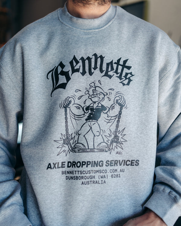 Popeye Axle Dropping Crew Neck - Grey