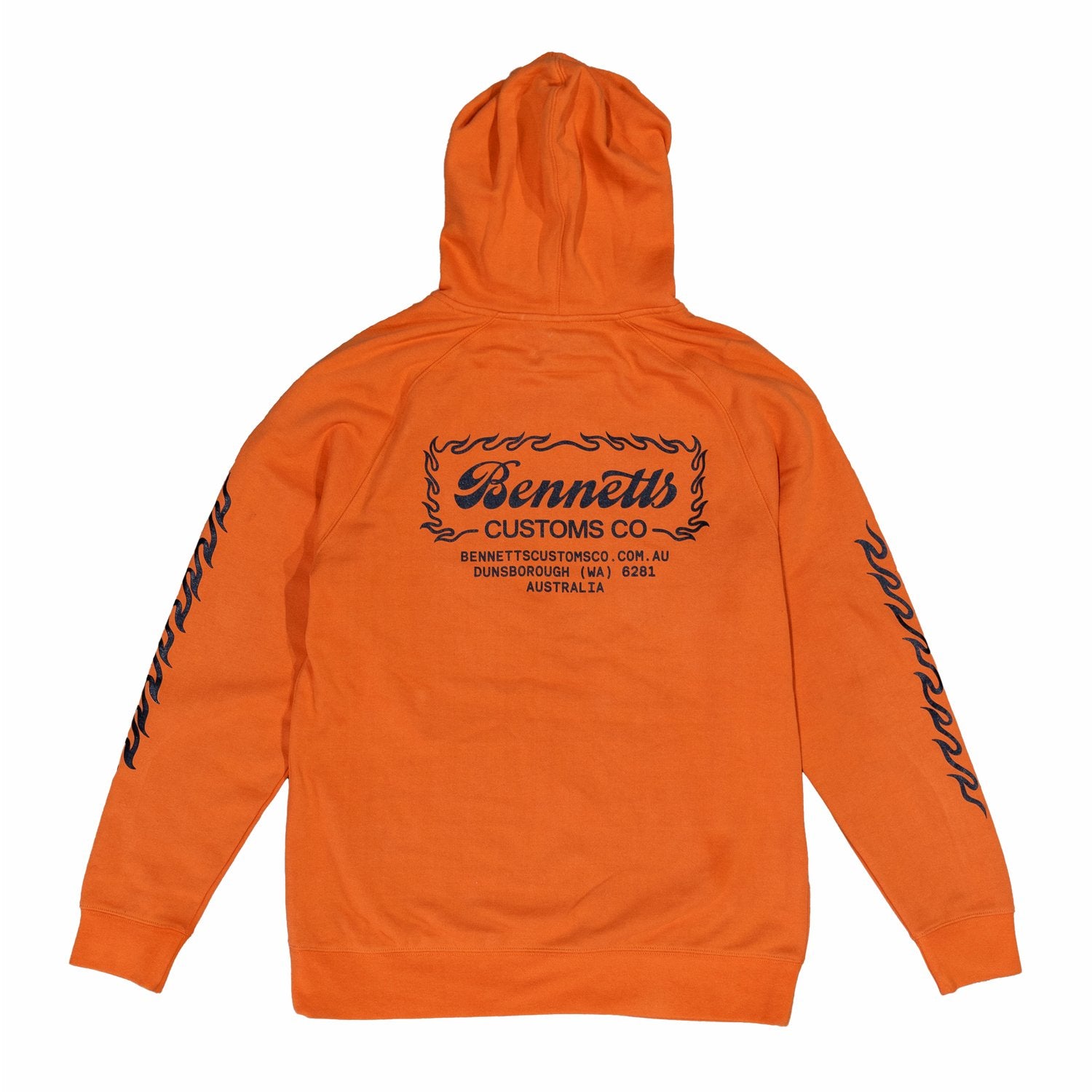 Johnny Blaze Hoodie - Orange – Bennetts Customs Co